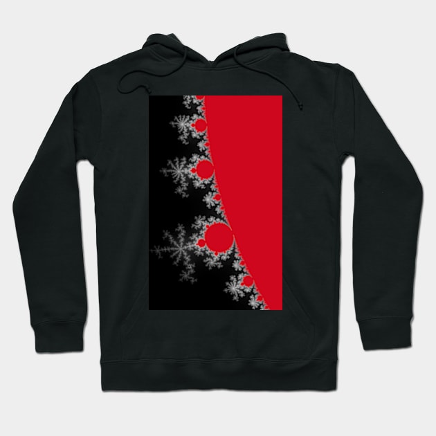 Mandelbrot Set Fractal Detail I red Hoodie by mandelbrot